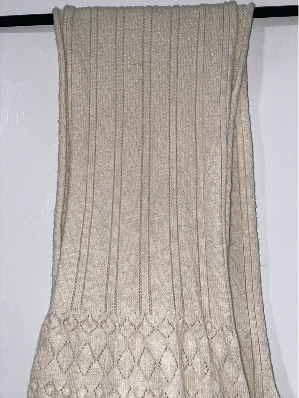 Ralph Lauren Rugby Women’s Scarf 30% Wool Vintage One Size beige Unisex - Picture 2 of 8